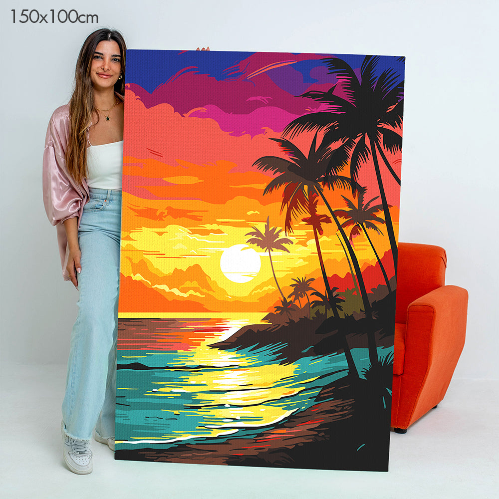 Tropical Sunset - Paint By Numbers Kit
