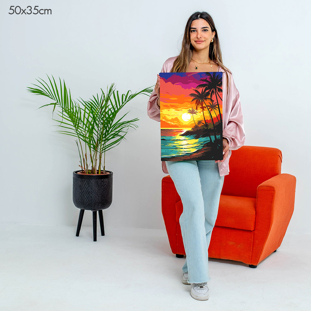 Tropical Sunset - Paint By Numbers Kit