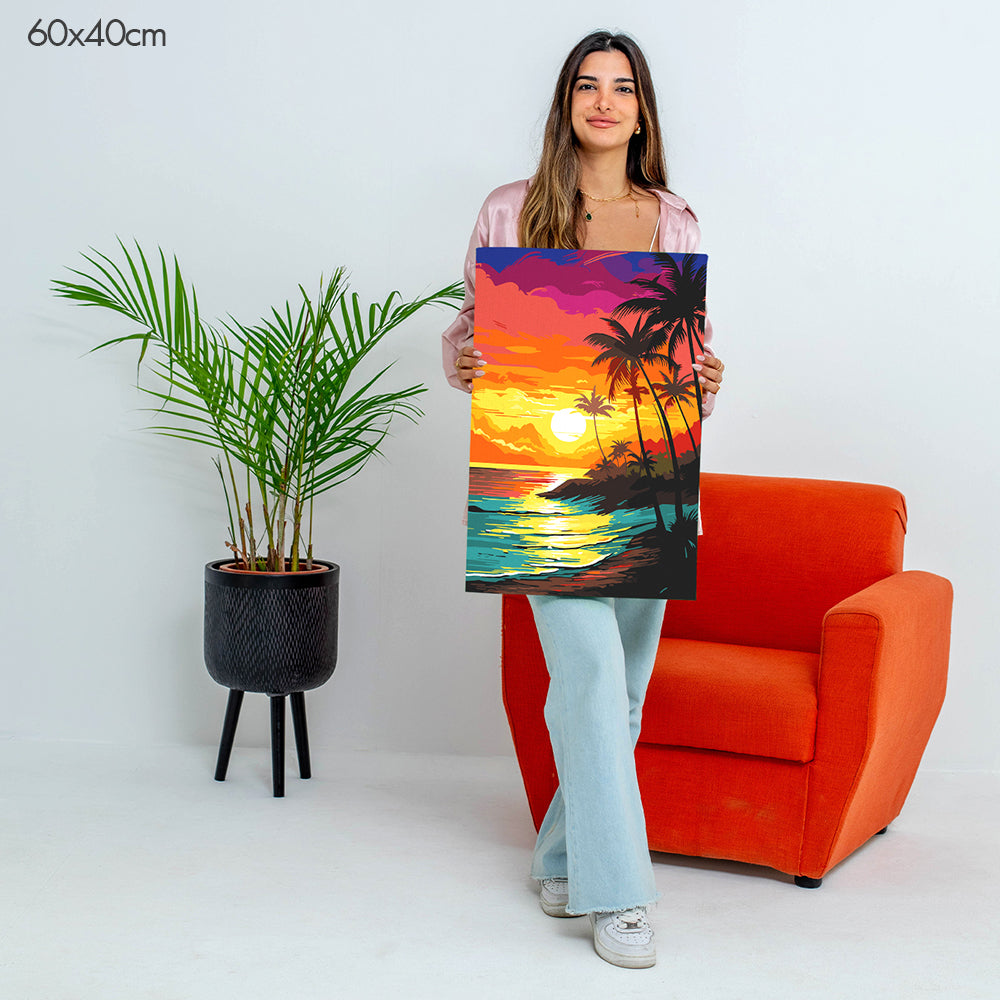 Tropical Sunset - Paint By Numbers Kit