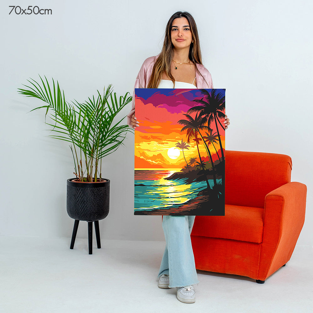 Tropical Sunset - Paint By Numbers Kit