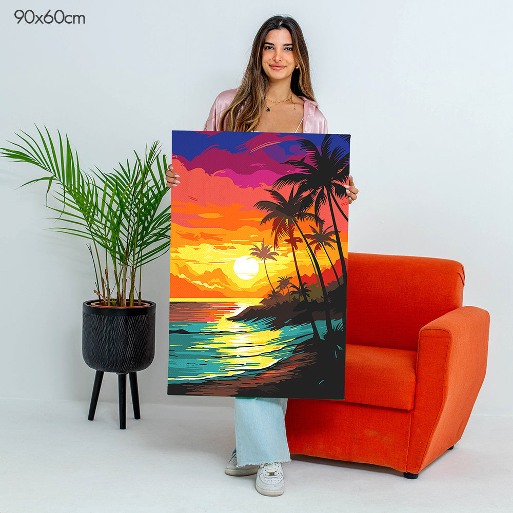 Tropical Sunset - Paint By Numbers Kit