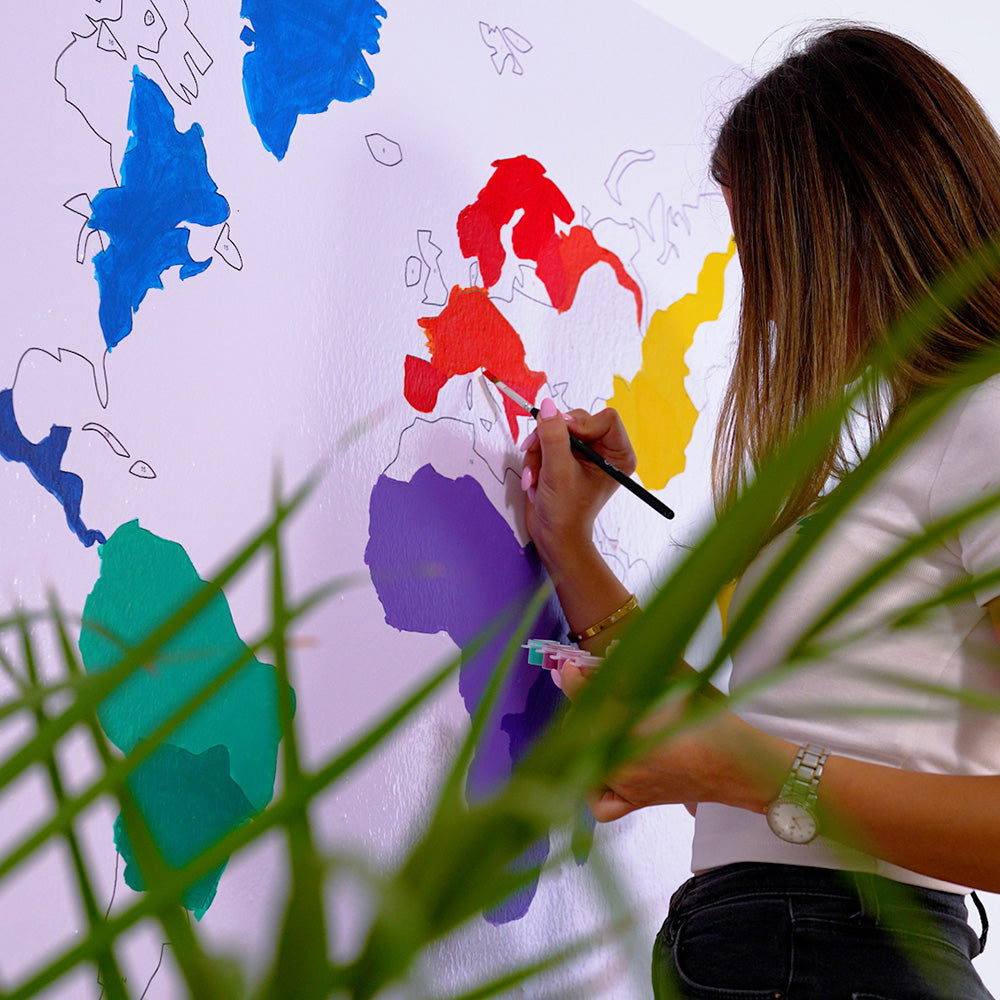 رحلة بالون مع الأصدقاء - مجموعة جداريات بالأرقام