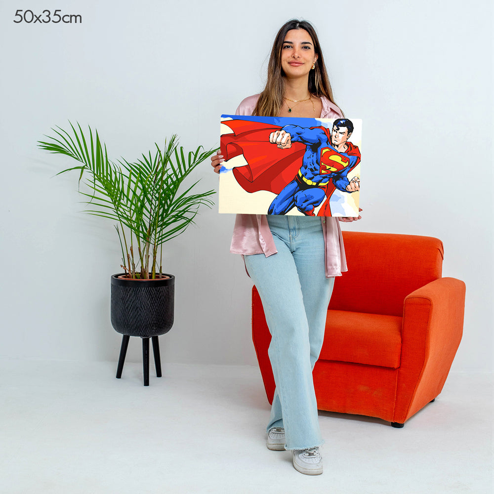 سوبرمان - مجموعة الرسم حسب الأرقام للأطفال