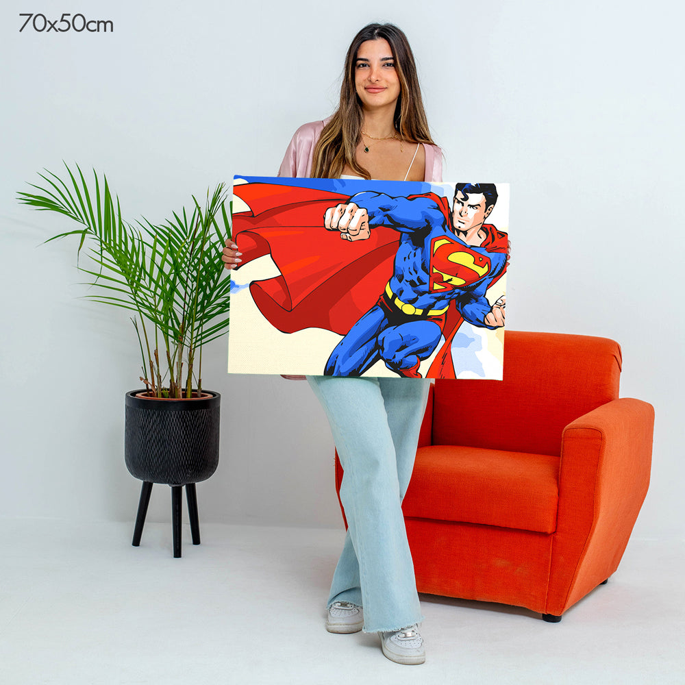 سوبرمان - مجموعة الرسم حسب الأرقام للأطفال