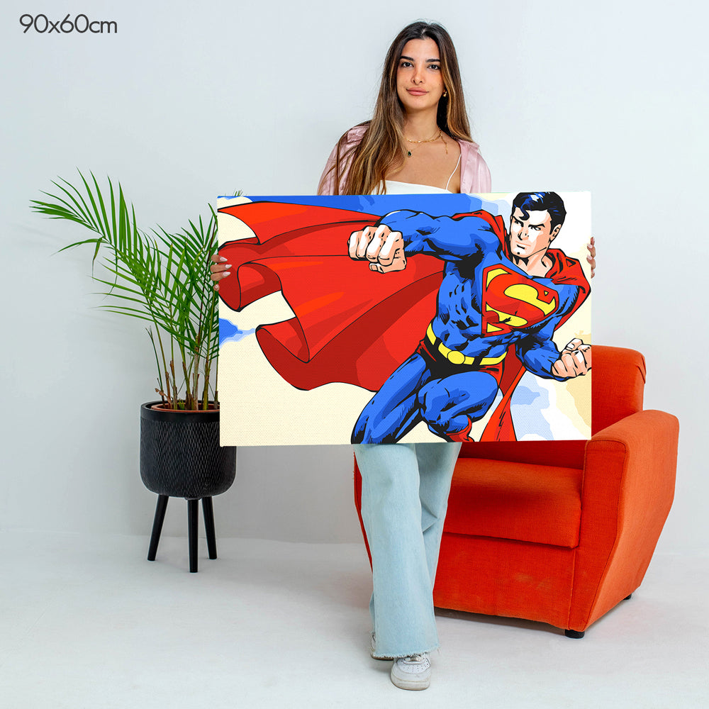 سوبرمان - مجموعة الرسم حسب الأرقام للأطفال
