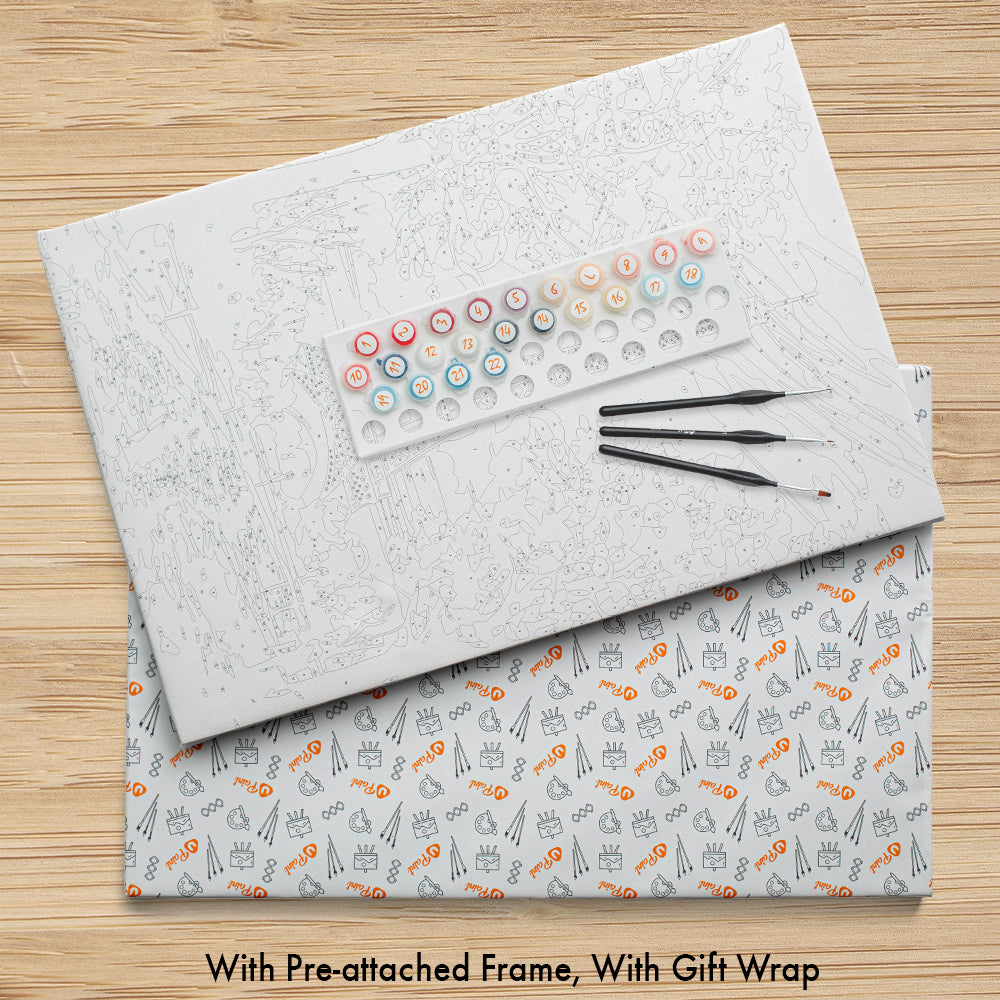 Floating Lotus Elegance - Paint By Numbers Kit