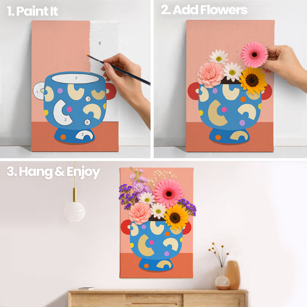Luna Vase | Bloom Collection - Paint By Numbers Kit