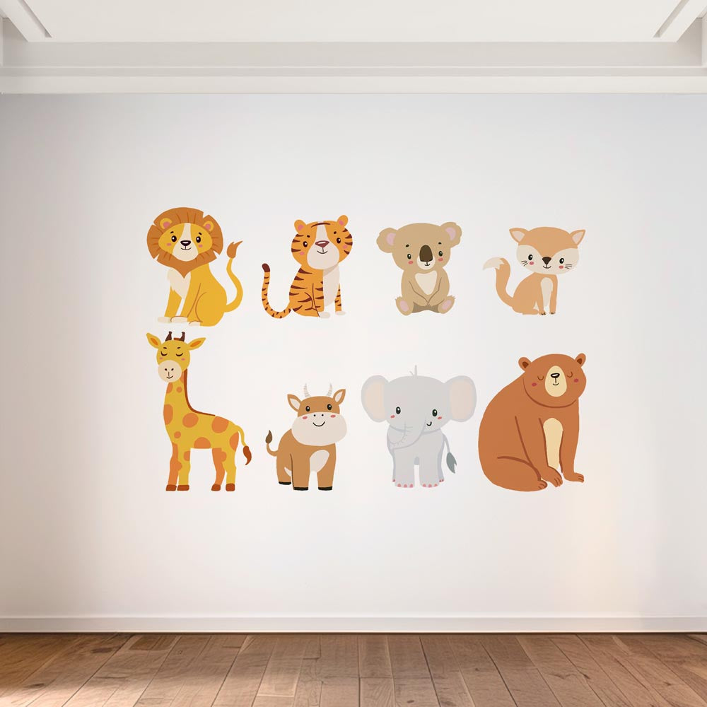 Wild Animal Friends Set - Murals by Numbers Kit