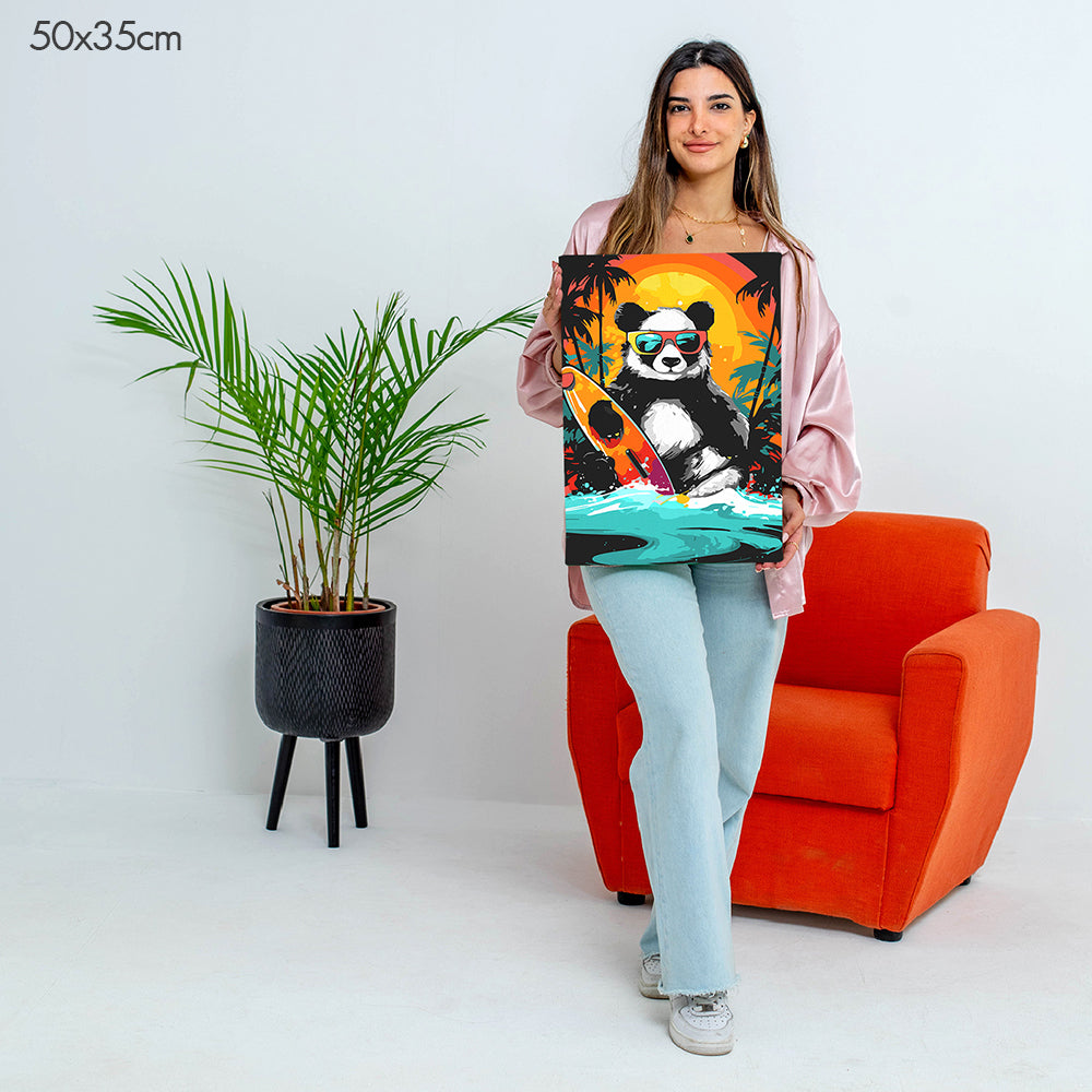 Panda on the Coast - Paint By Numbers Kit
