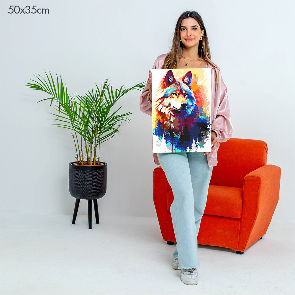 Majestic Wolf - Paint By Numbers Kit