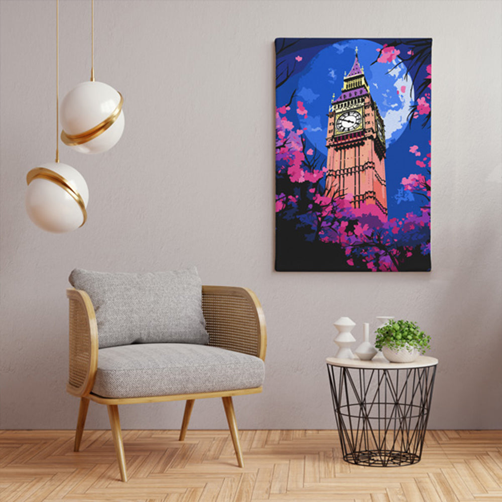 Big Ben Under Moonlight - Paint By Numbers Kit