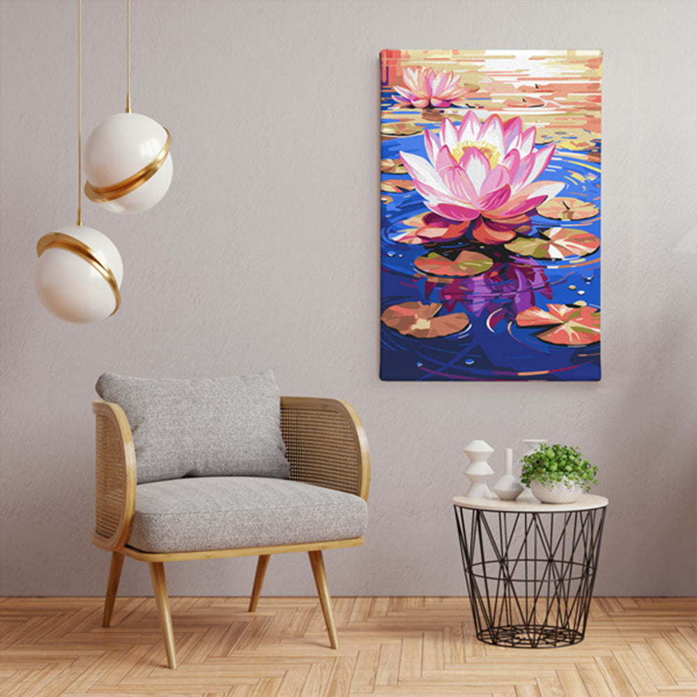 Floating Lotus Elegance - Paint By Numbers Kit