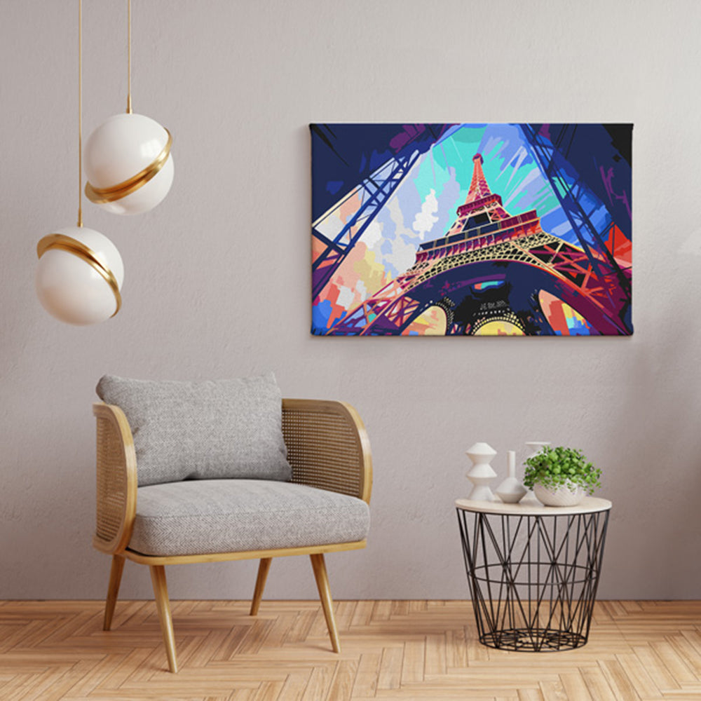 Peaking Eiffel Tower - Paint By Numbers Kit