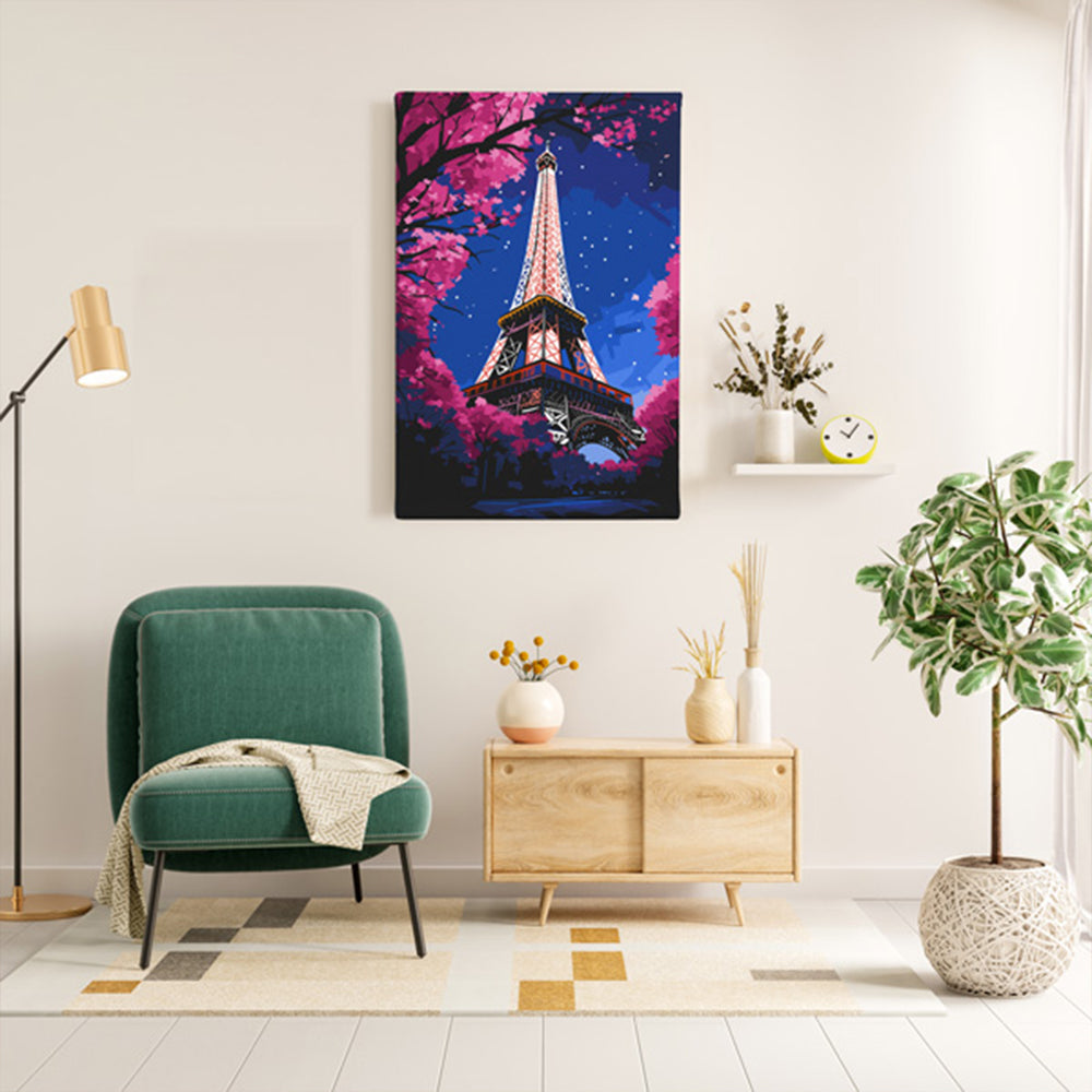 Eiffel Tower at Night - Paint By Numbers Kit