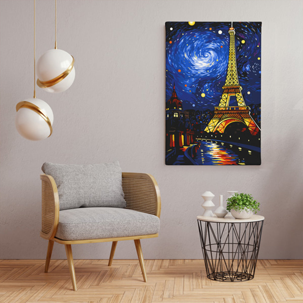 Starry Eiffel Tower - Paint By Numbers Kit