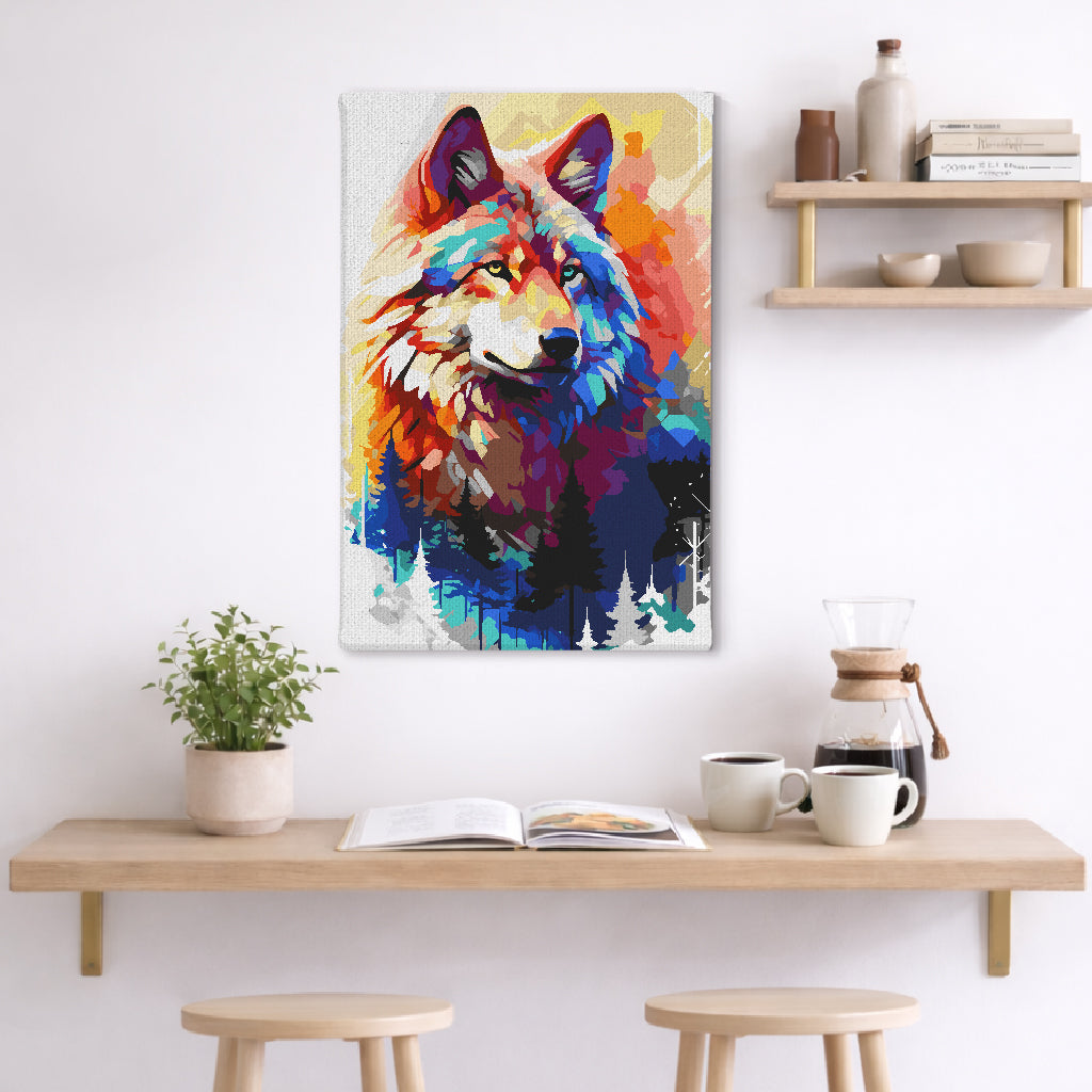 الذئب المهيب - مجموعة الرسم حسب الأرقام