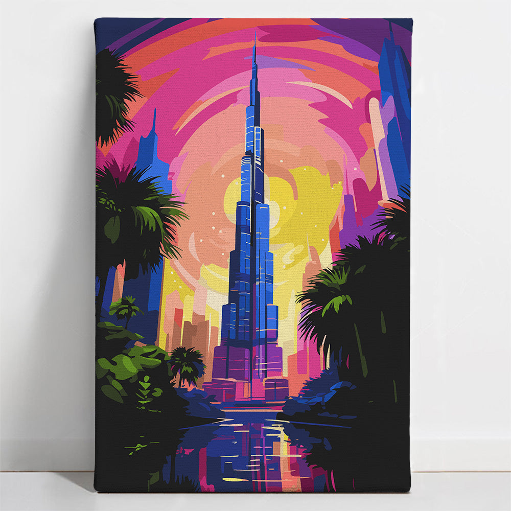 Burj Khalifa at Dusk - Paint By Numbers Kit