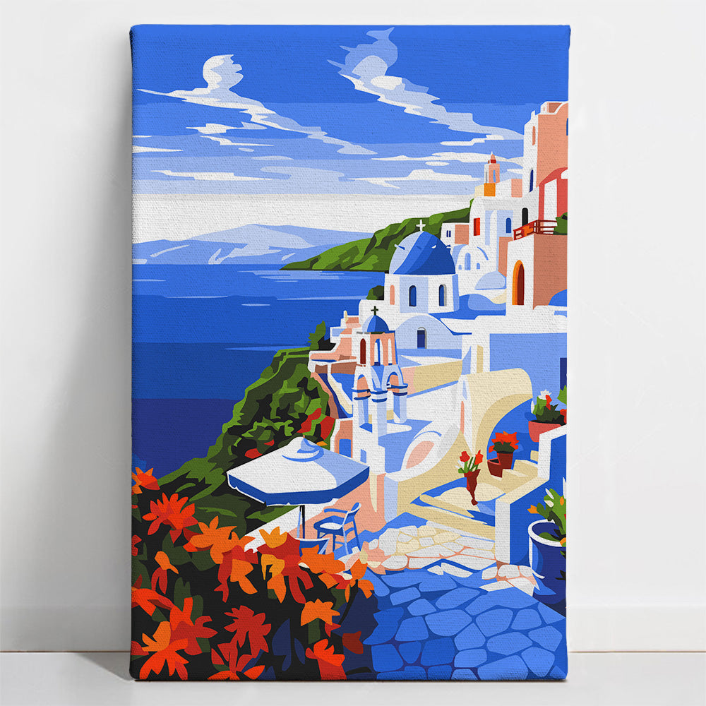 Santorini of Greece - Paint By Numbers Kit