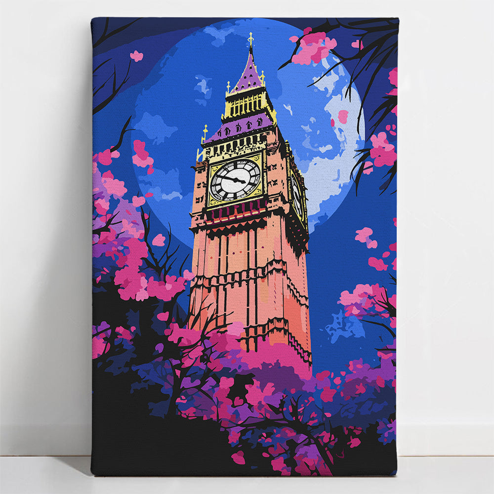 Big Ben Under Moonlight - Paint By Numbers Kit