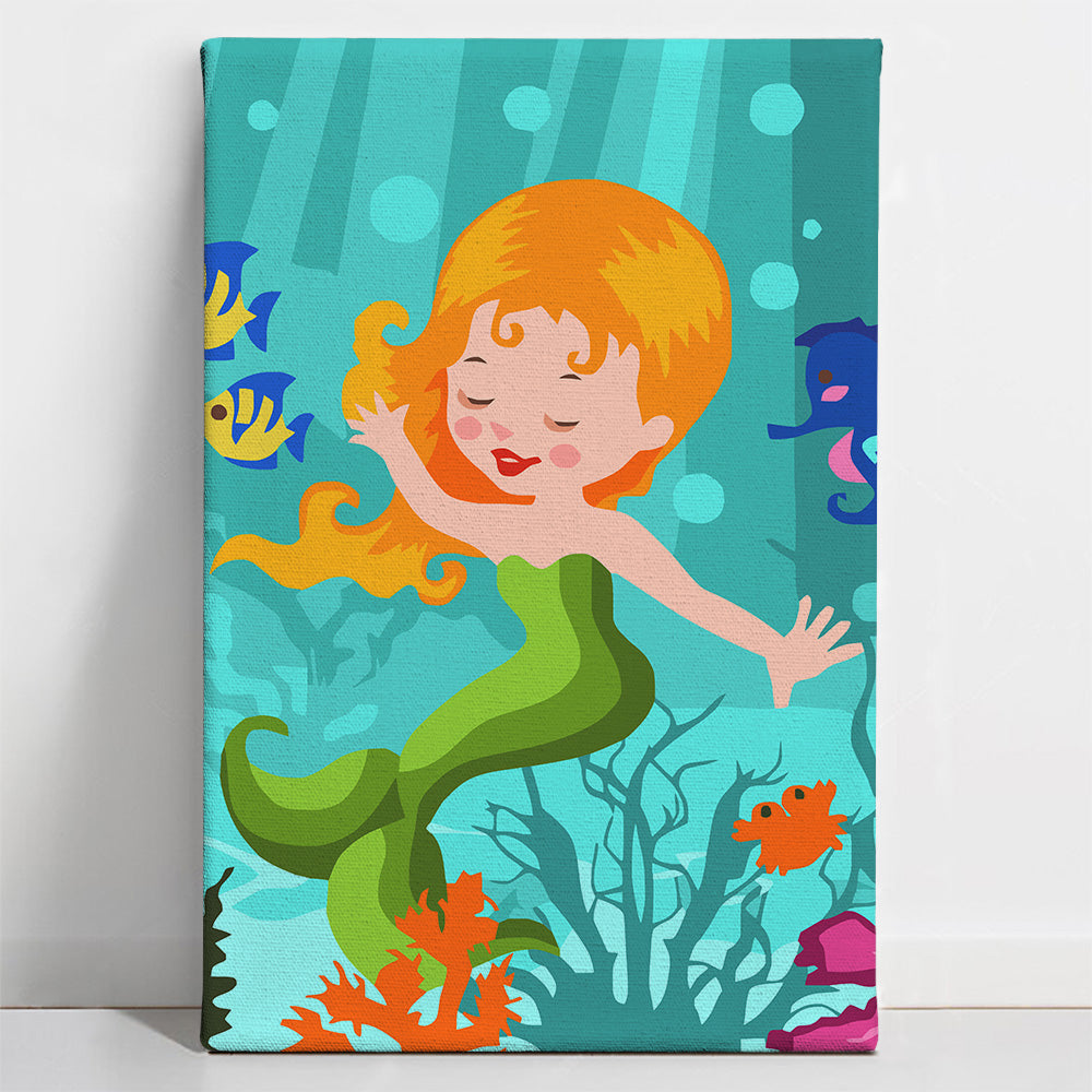 Cute Mermaid - Kids Paint By Numbers Kit