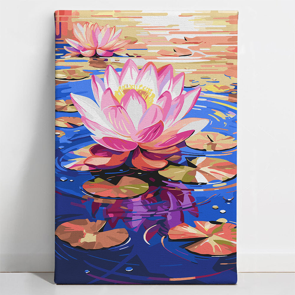 Floating Lotus Elegance - Paint By Numbers Kit