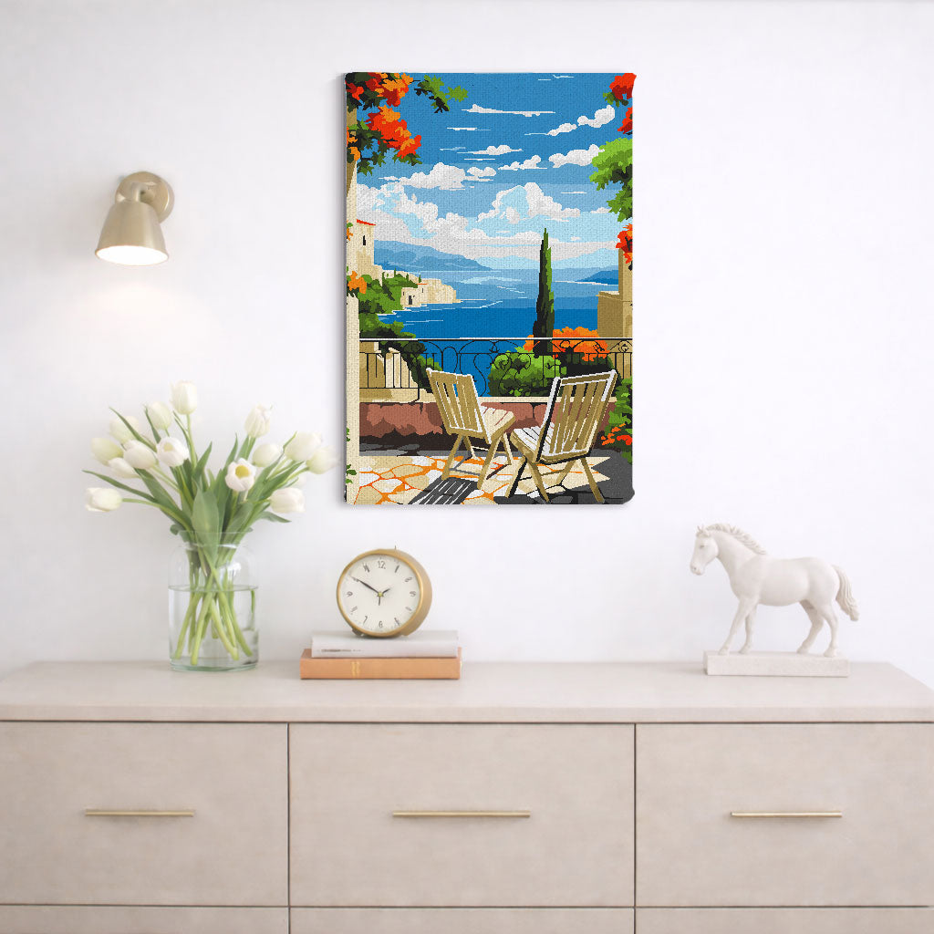 Calming Balcony Lakeview - Paint By Numbers Kit