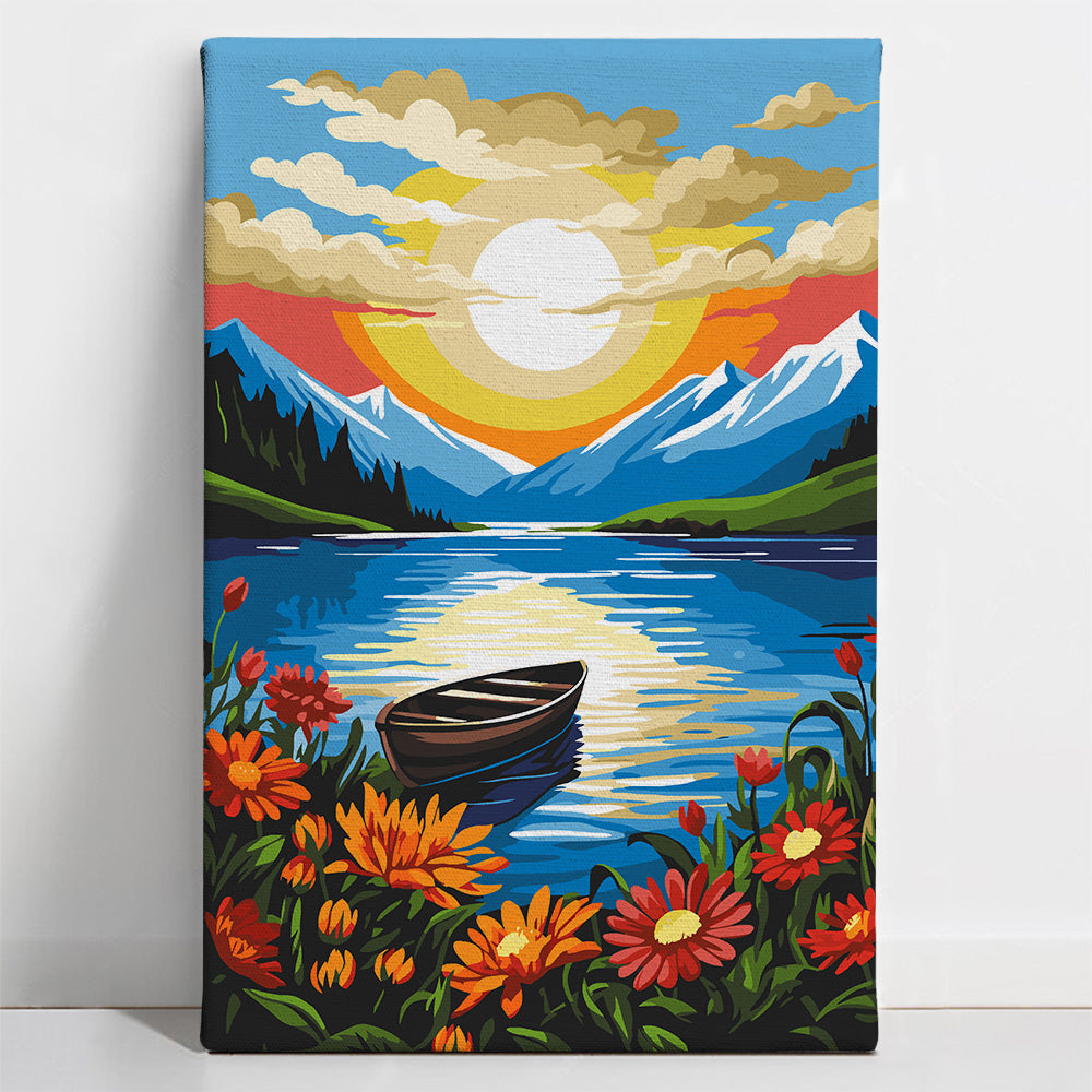 Sunset by the Lake - Paint By Numbers Kit