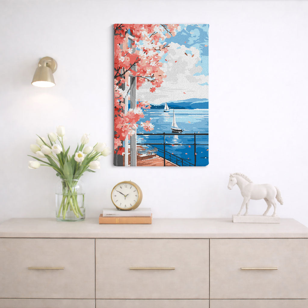 Lakeside Window Panorama - Paint By Numbers Kit