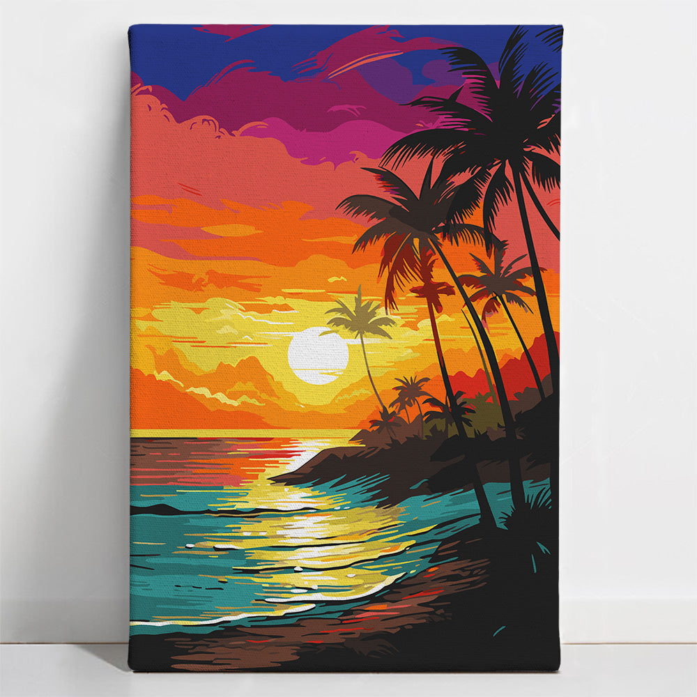 Tropical Sunset - Paint By Numbers Kit