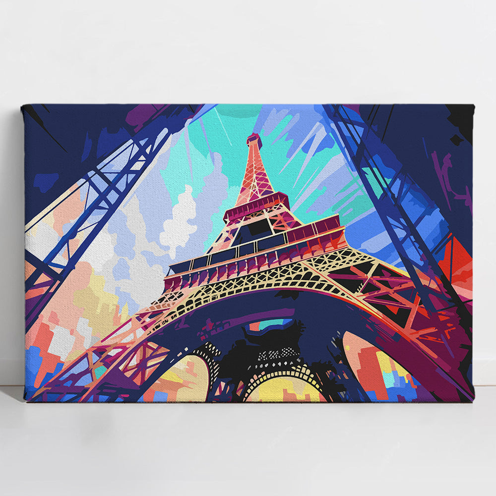 Peaking Eiffel Tower - Paint By Numbers Kit