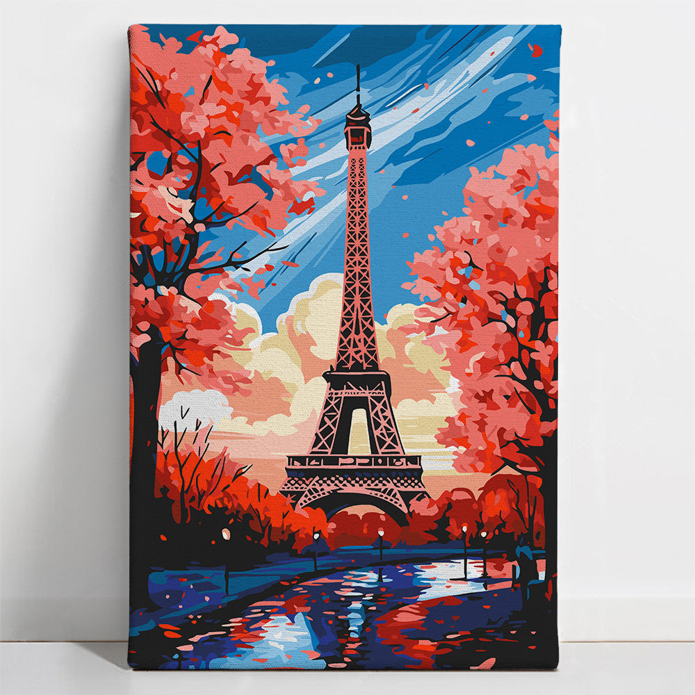 Eiffel Tower Blossom - Paint By Numbers Kit