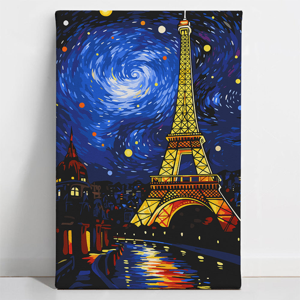 Starry Eiffel Tower - Paint By Numbers Kit