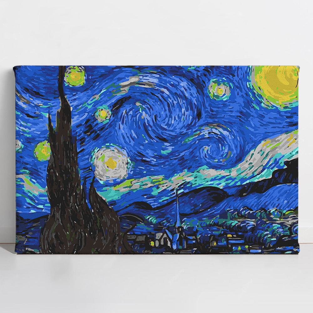 Starry Night by Vincent Van Gogh - Paint By Numbers Kit