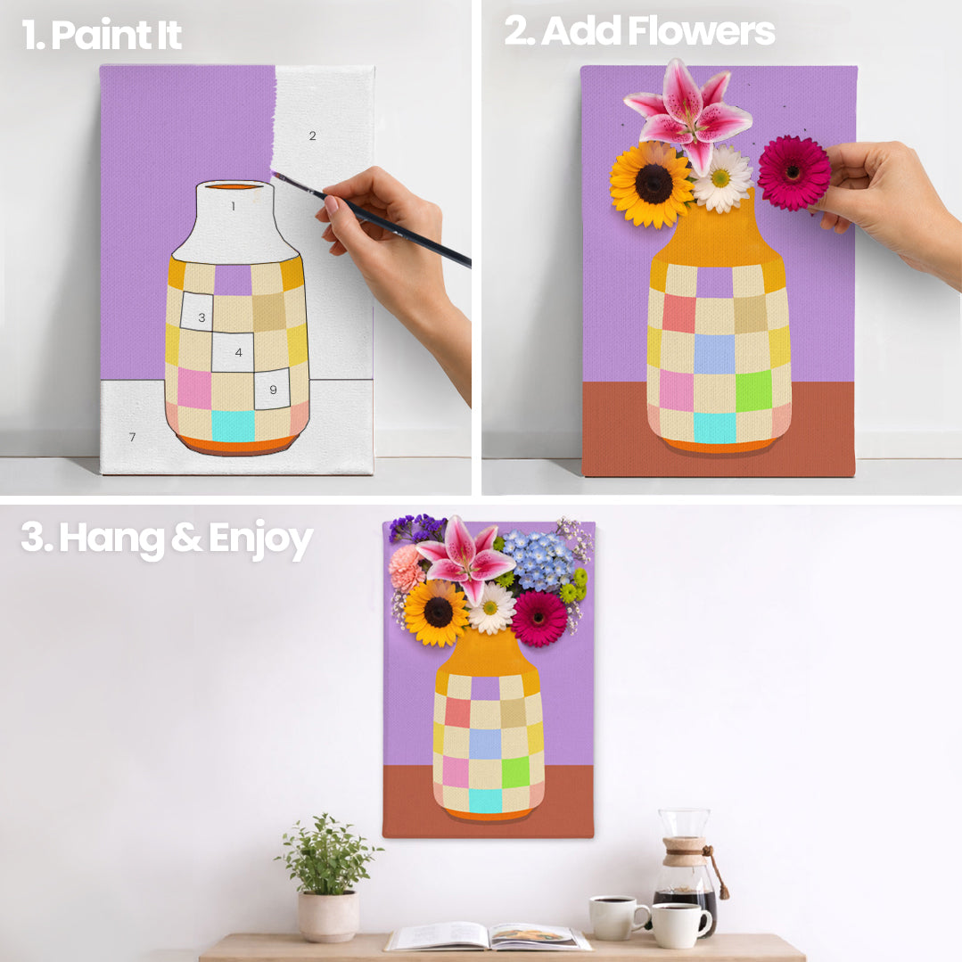 Nova Vase | Bloom Collection - Paint By Numbers Kit