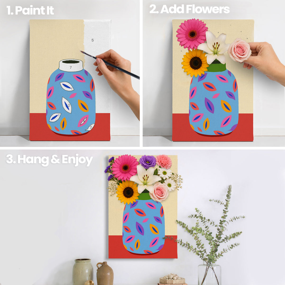 Iris Vase | Bloom Collection - Paint By Numbers Kit